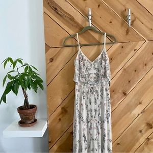 NWT Adrianna Papell Ivory Floral Beaded Blouson Gown